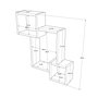 Hanah Home Ars3-W Estantería de Pared Blanca